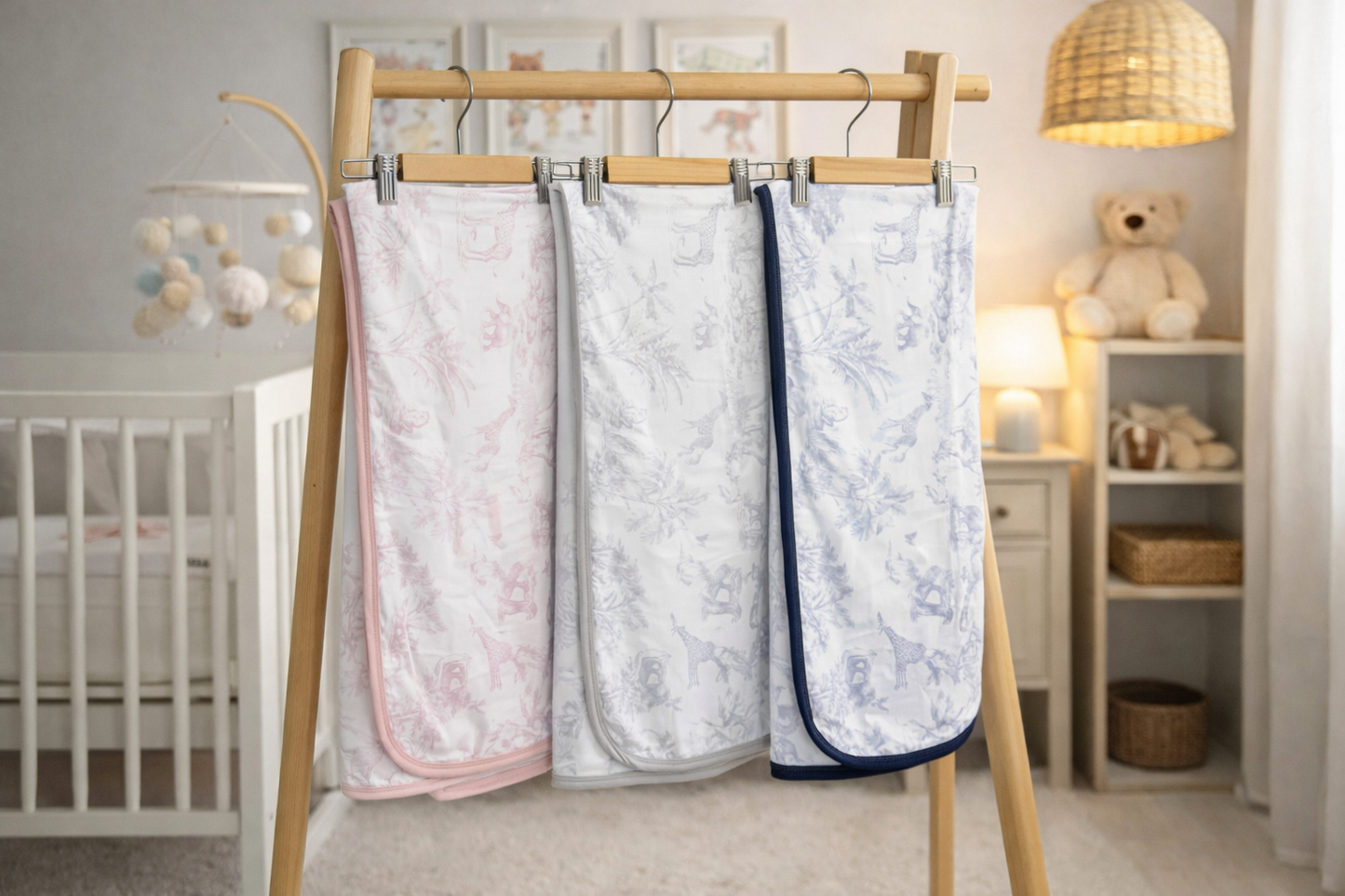 Double Layer Bamboo Blanket (Safari Tales- Pink)