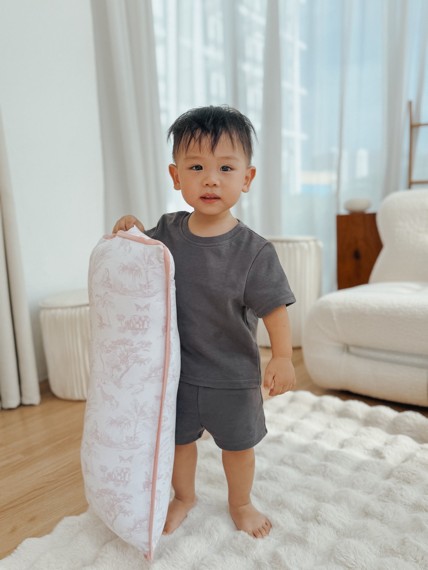 Cuddle Pillow CASE ONLY (Safari Tales-Pink)