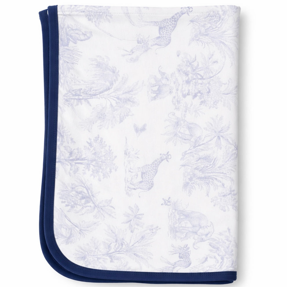 Double Layer Bamboo Blanket (Safari Tales- Blue)