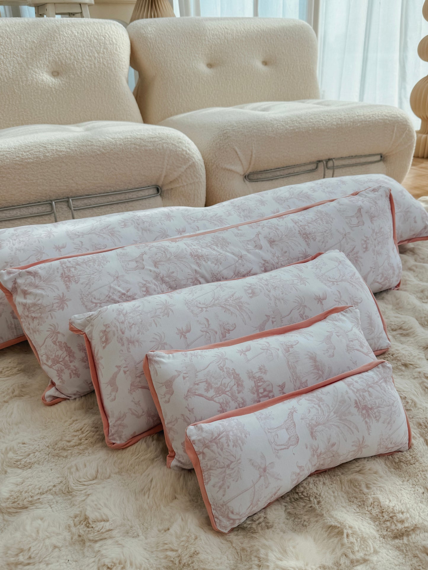 Cuddle Pillow CASE ONLY (Safari Tales-Pink)