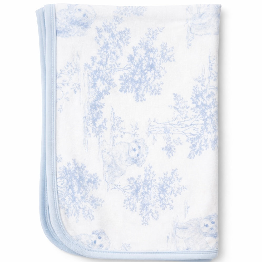 Maltipoo Puppy Toile Print - Double Layer Bamboo Blanket