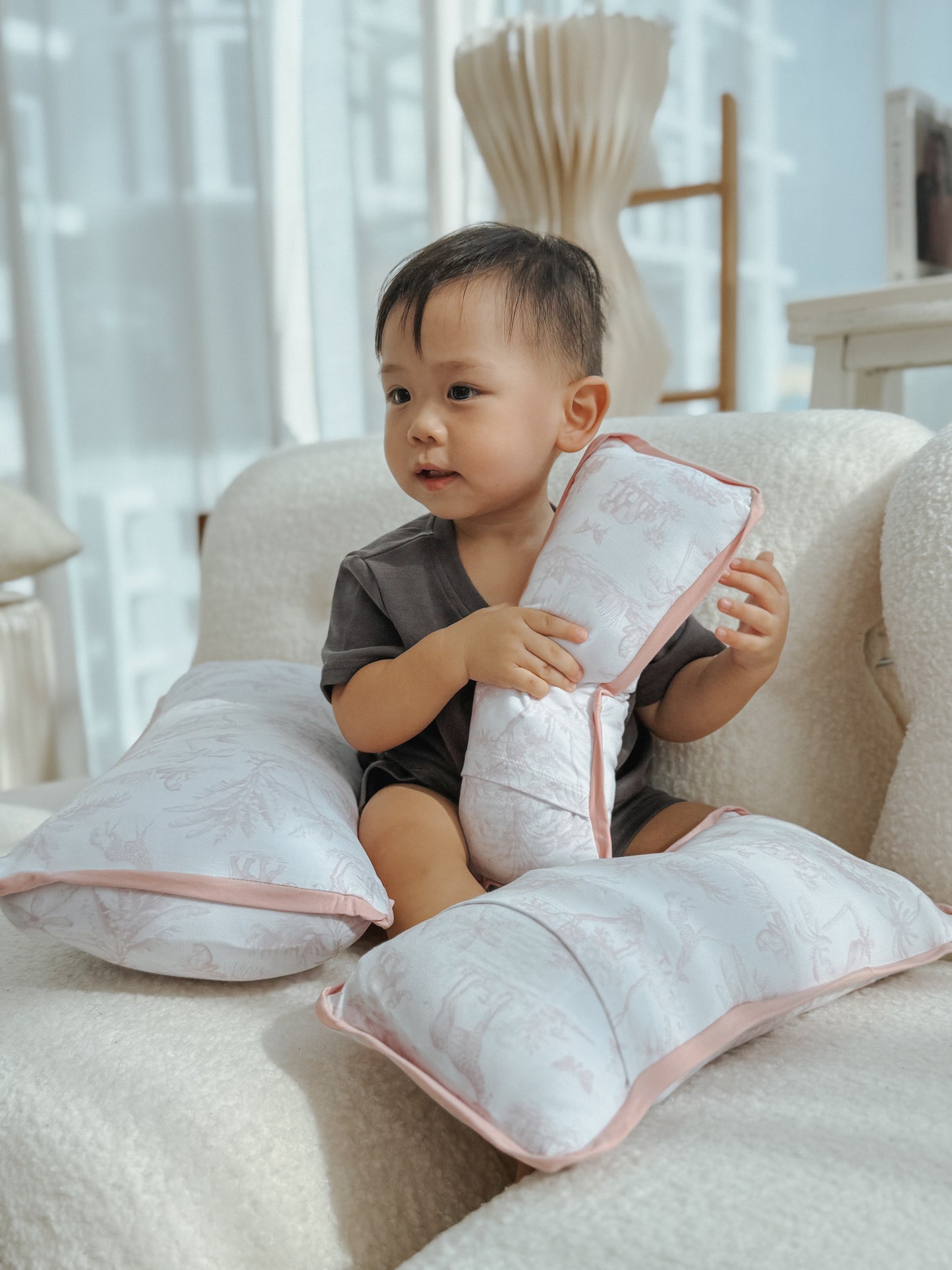 Cuddle Pillow CASE ONLY (Safari Tales-Pink)